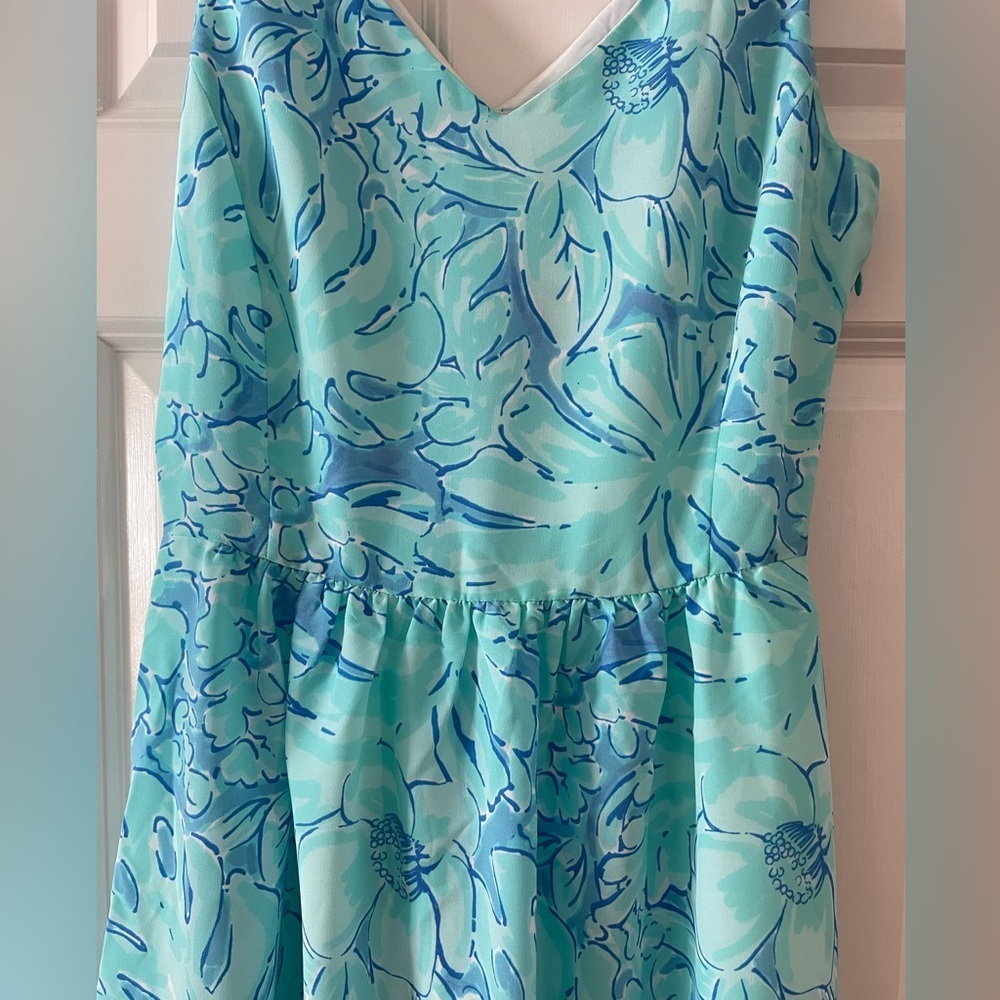 NWT Vineyard Vines Pampanga Maxi Dress in the Capri Blue Palm Leaf Size 2